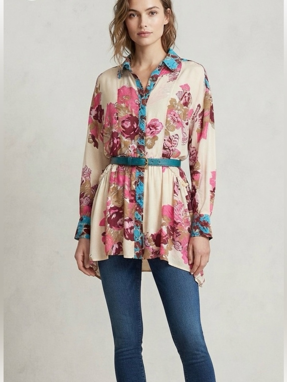 NWT Free People Brunch A Bunch Tunic Top Size M